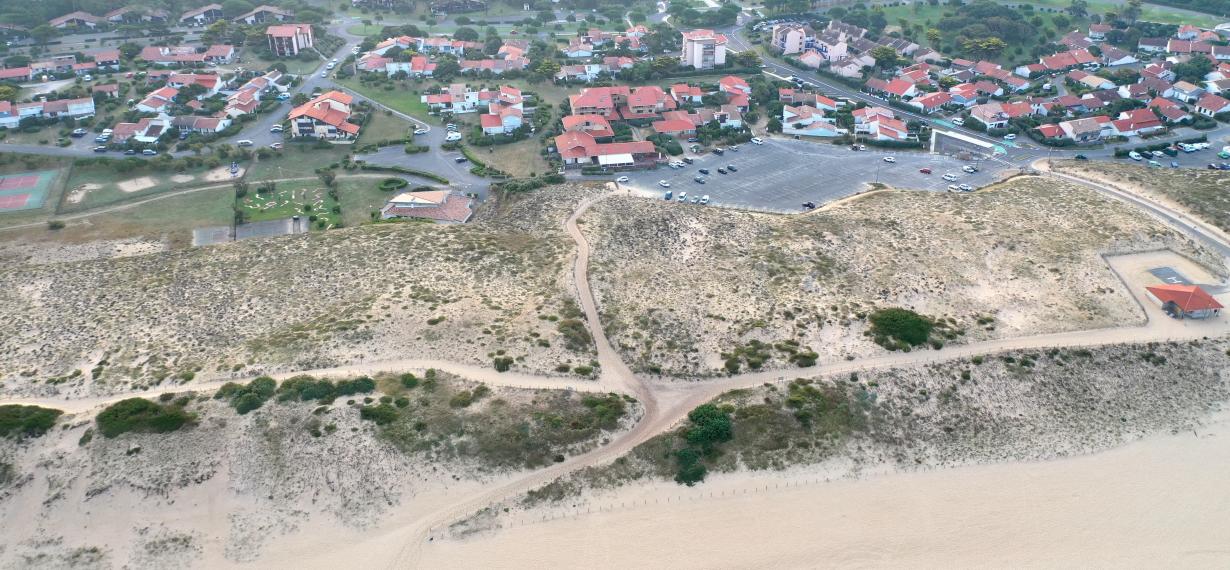 Plan plage des Bourdaines et de ses abords à Seignosse