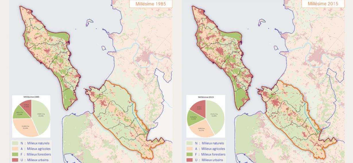 Evolution de l'occupation du sol entre 1985 et 2015