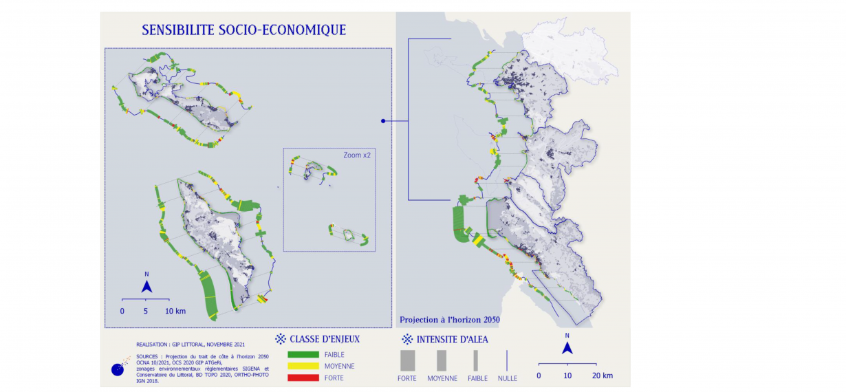 sensibilité socio-économique du littoral 17 à l'érosion