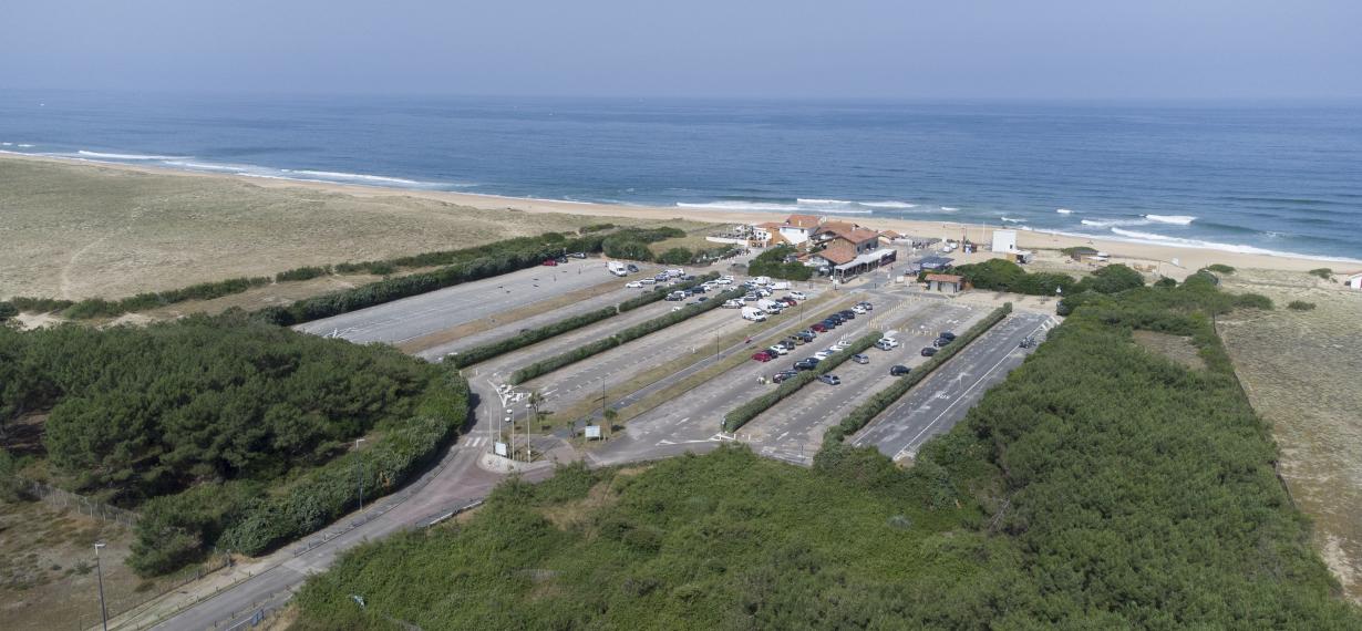 Vue aérienne Plage centrale de Ondres