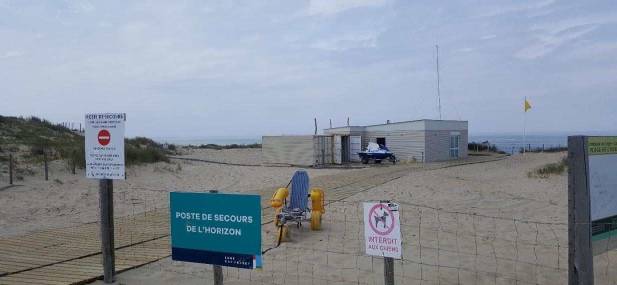 Poste de secours actuel plage de l'Horizon