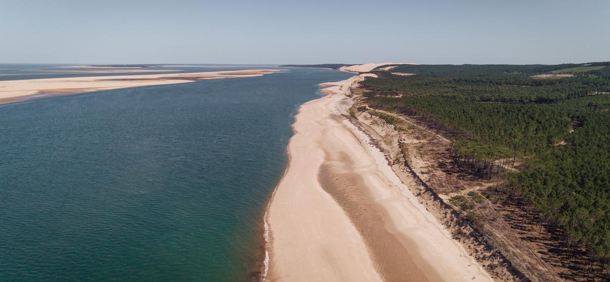 Vue aérienne Plage de la Lagune à La Teste de Buch