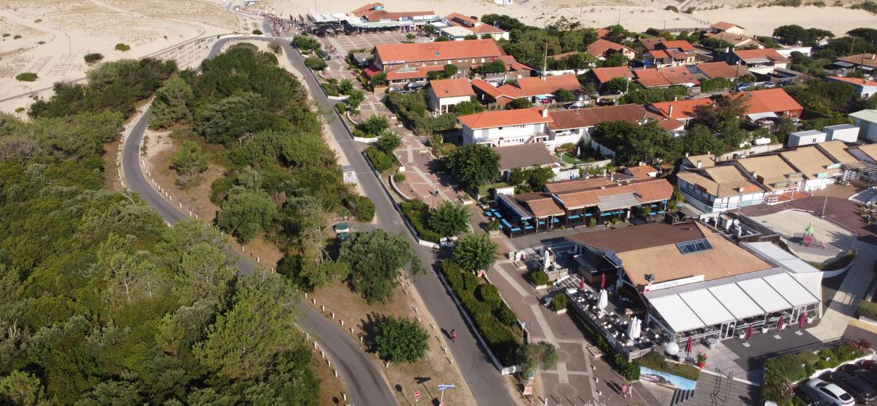 Vue aérienne Montée à la plage Moliets et Maa