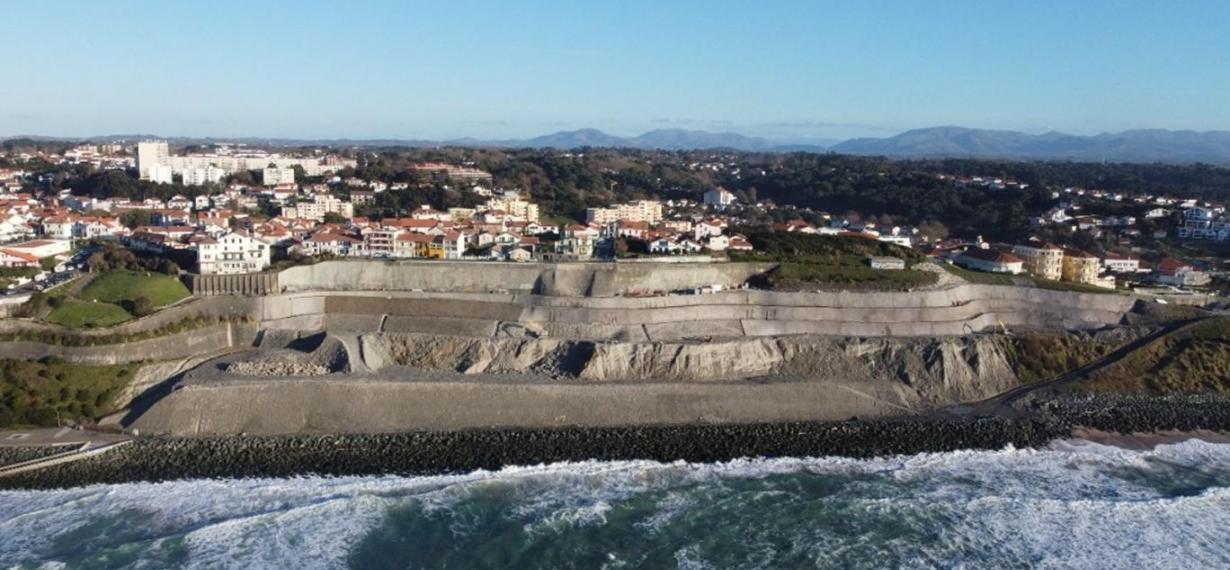 Vue aérienne côte des basques @Ville de Biarritz