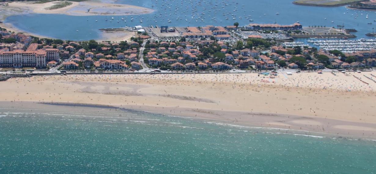 Vue aérienne Grande Plage Hendaye