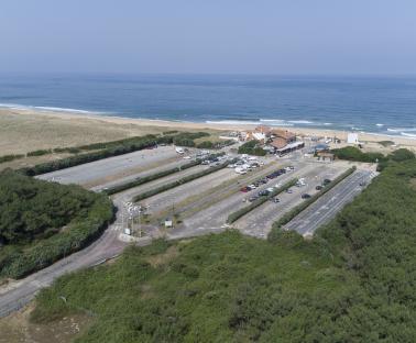 Vue aérienne Plage centrale de Ondres