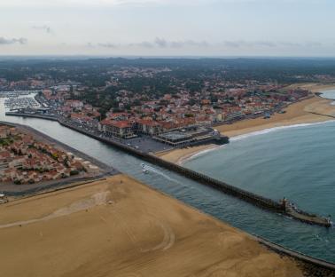 Vue aérienne Port de Capbreton 