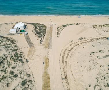 Vue aérienne de la tête de plage _ Avant travaux