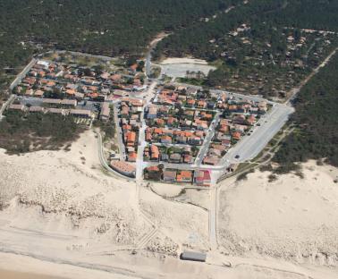 Vue aérienne de Carcans Plage