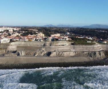 Vue aérienne côte des basques @Ville de Biarritz