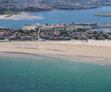 Vue aérienne Grande Plage Hendaye