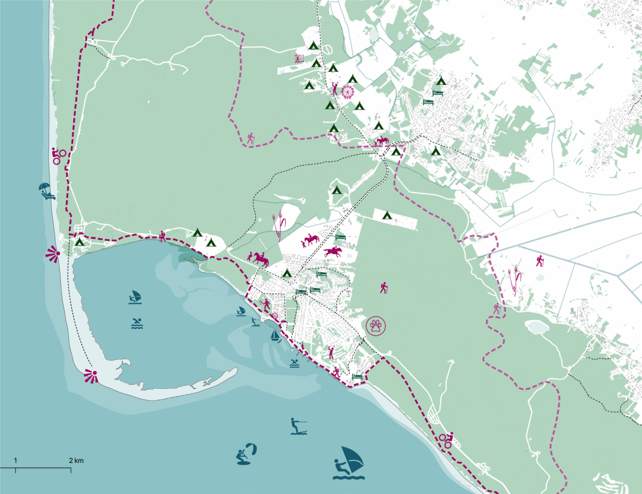 Carte des activités de plein air