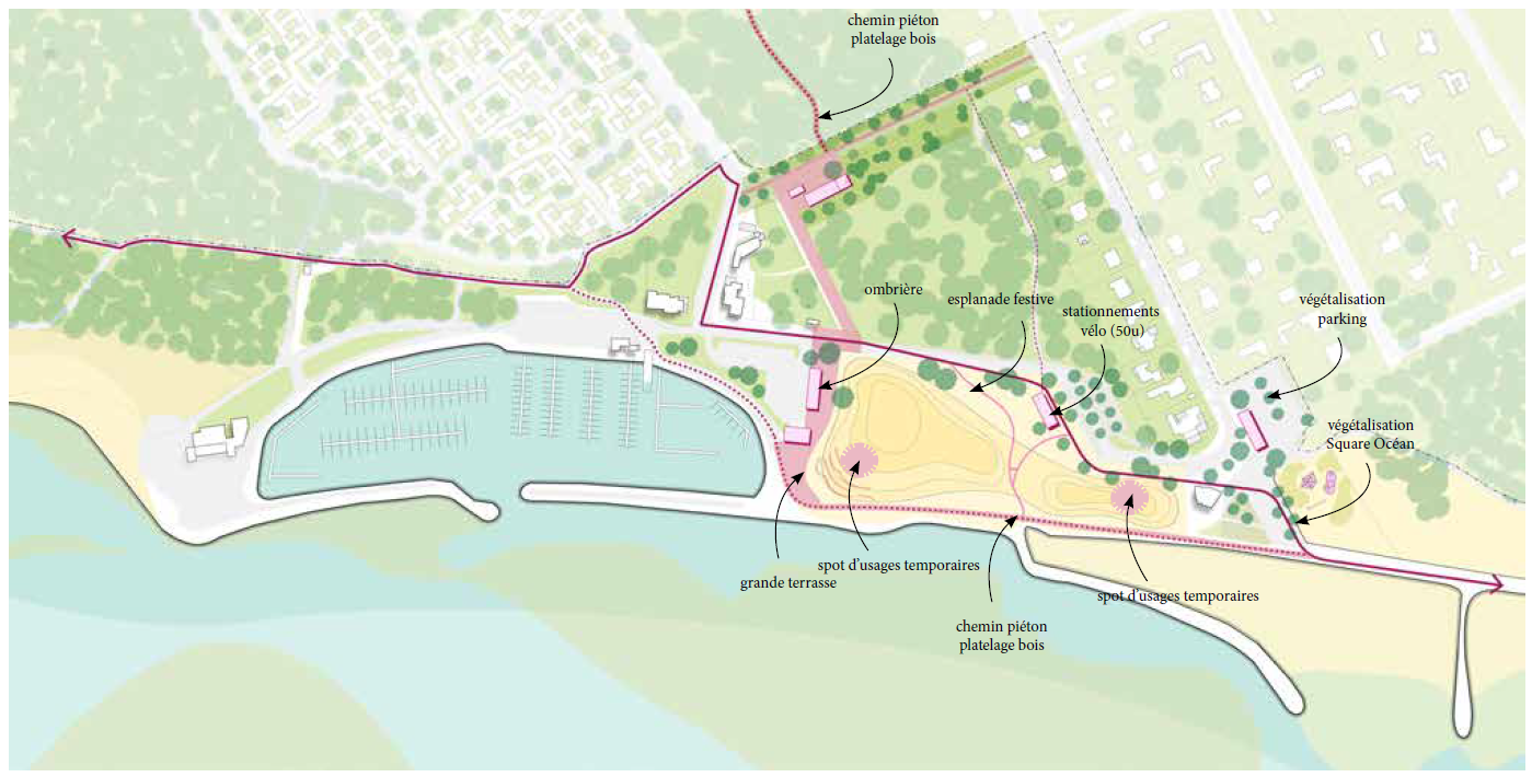 Requalification et orientations de la promenade côté « port » @Atelier Georges, 2023