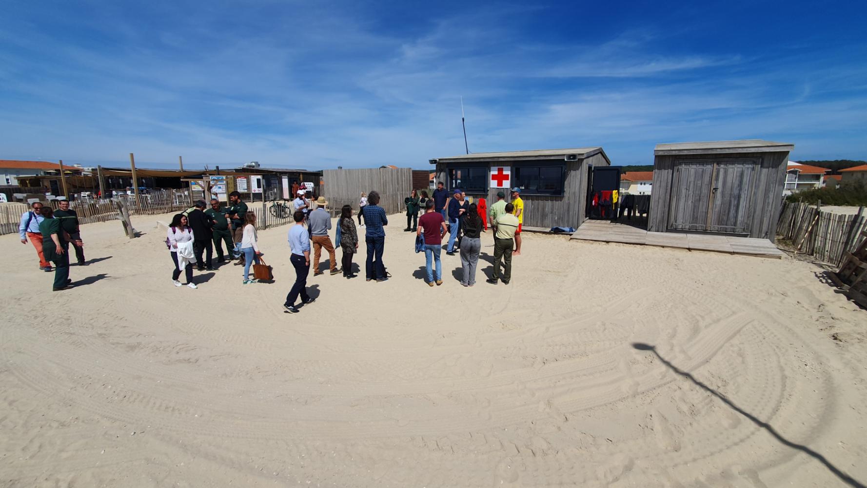 Visite du poste de secours Plage Sud Biscarrosse