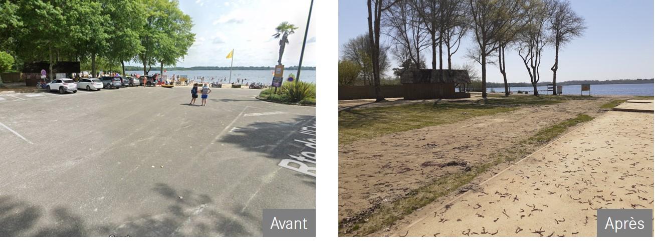 Avant Apres réaménagement tête de plage VSG