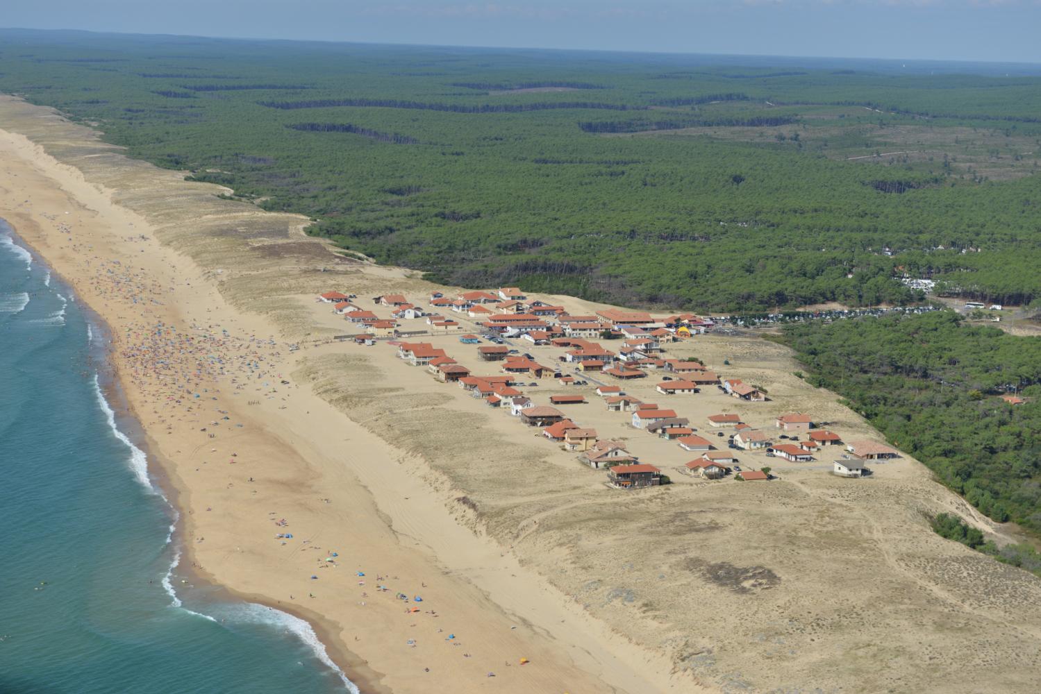 Vue aérienne de Saint Girons Plage