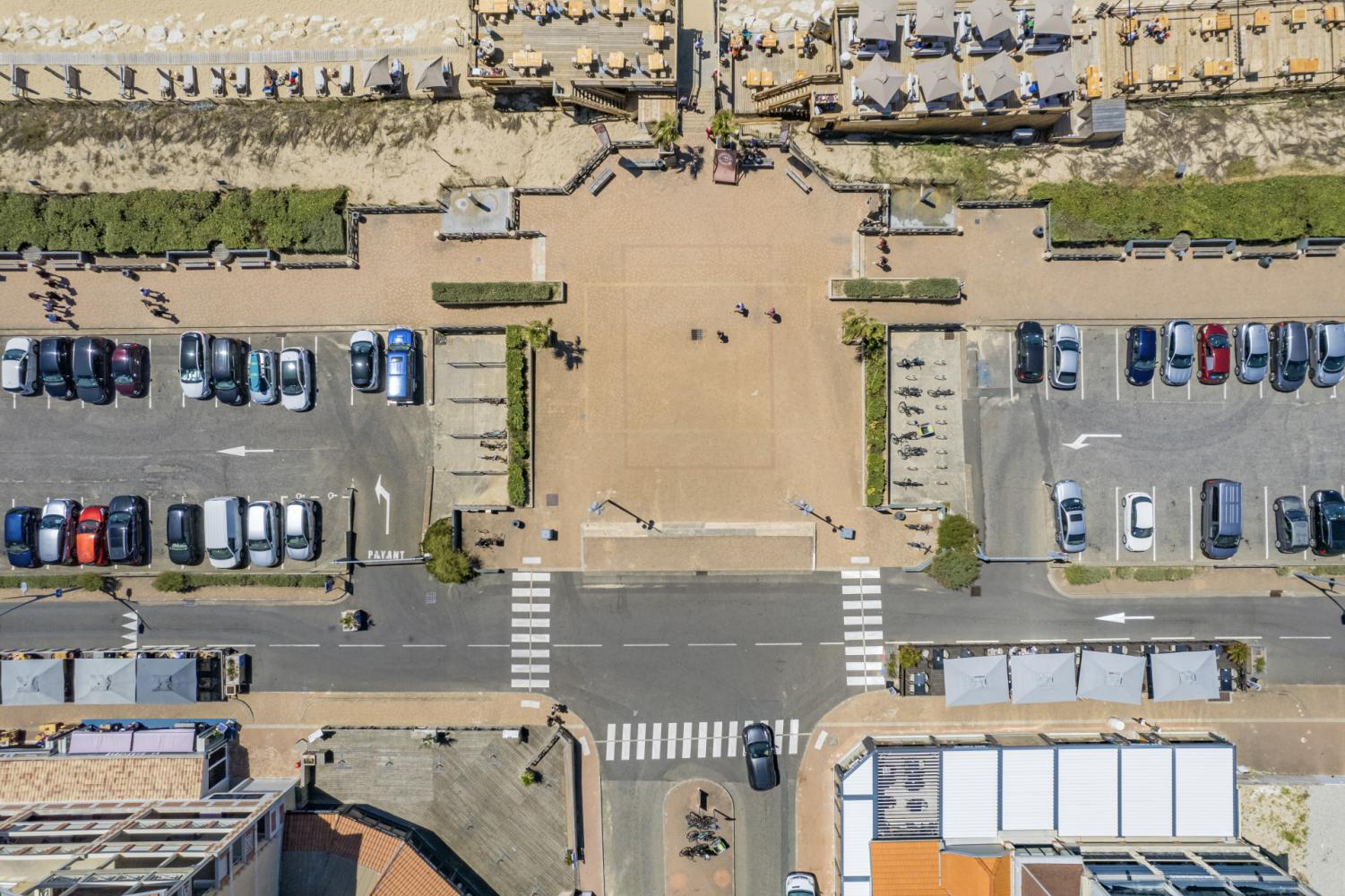 Vue aérienne Front de Mer aujourd'hui