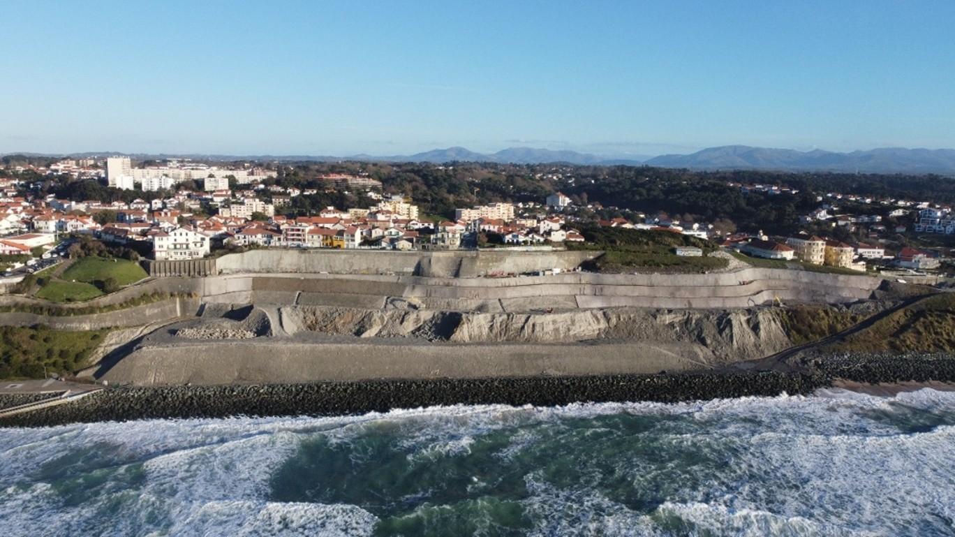 Vue aérienne de la Côte des Basques