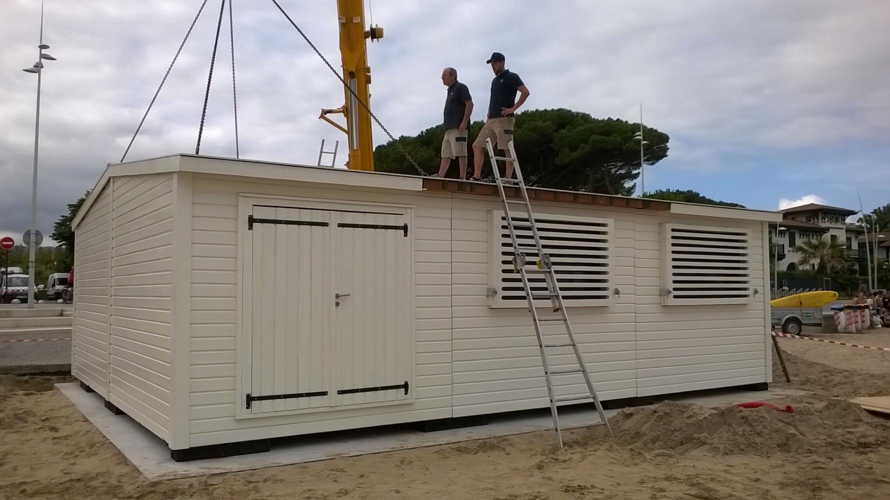 Pose du poste de secours