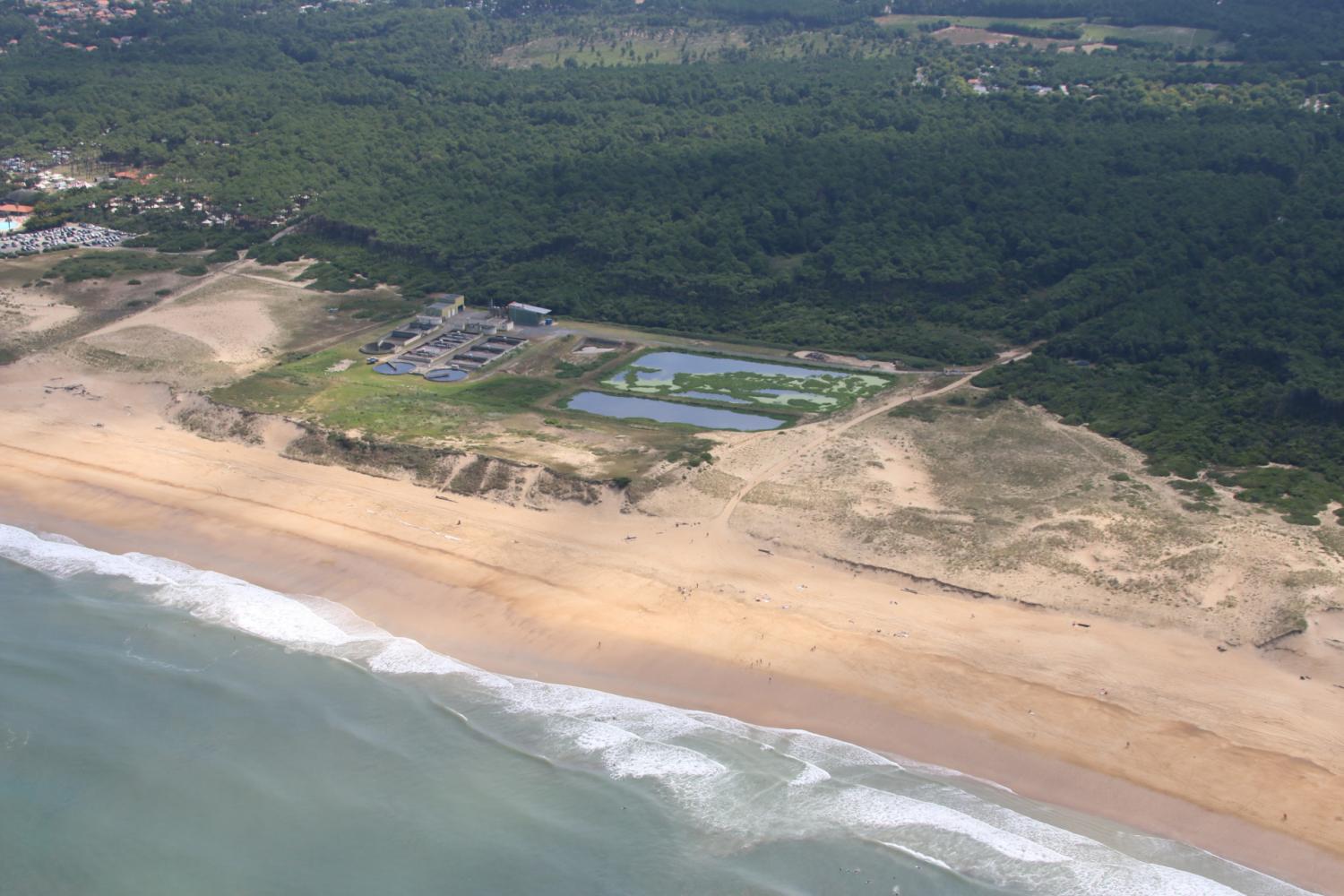 Vue aérienne de la STEP de Capbreton