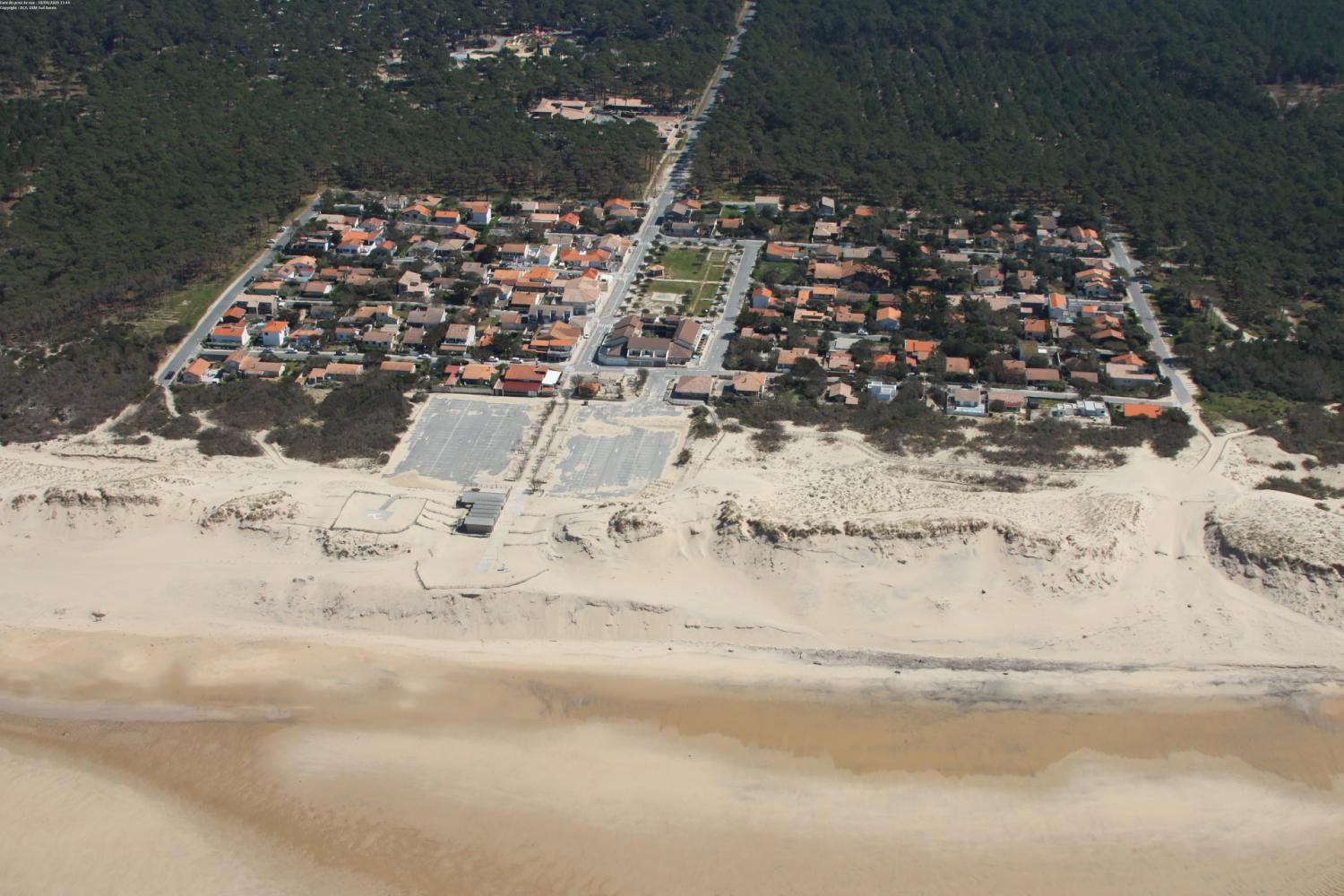 Vue aérienne du Plan Plage d'Hourtin