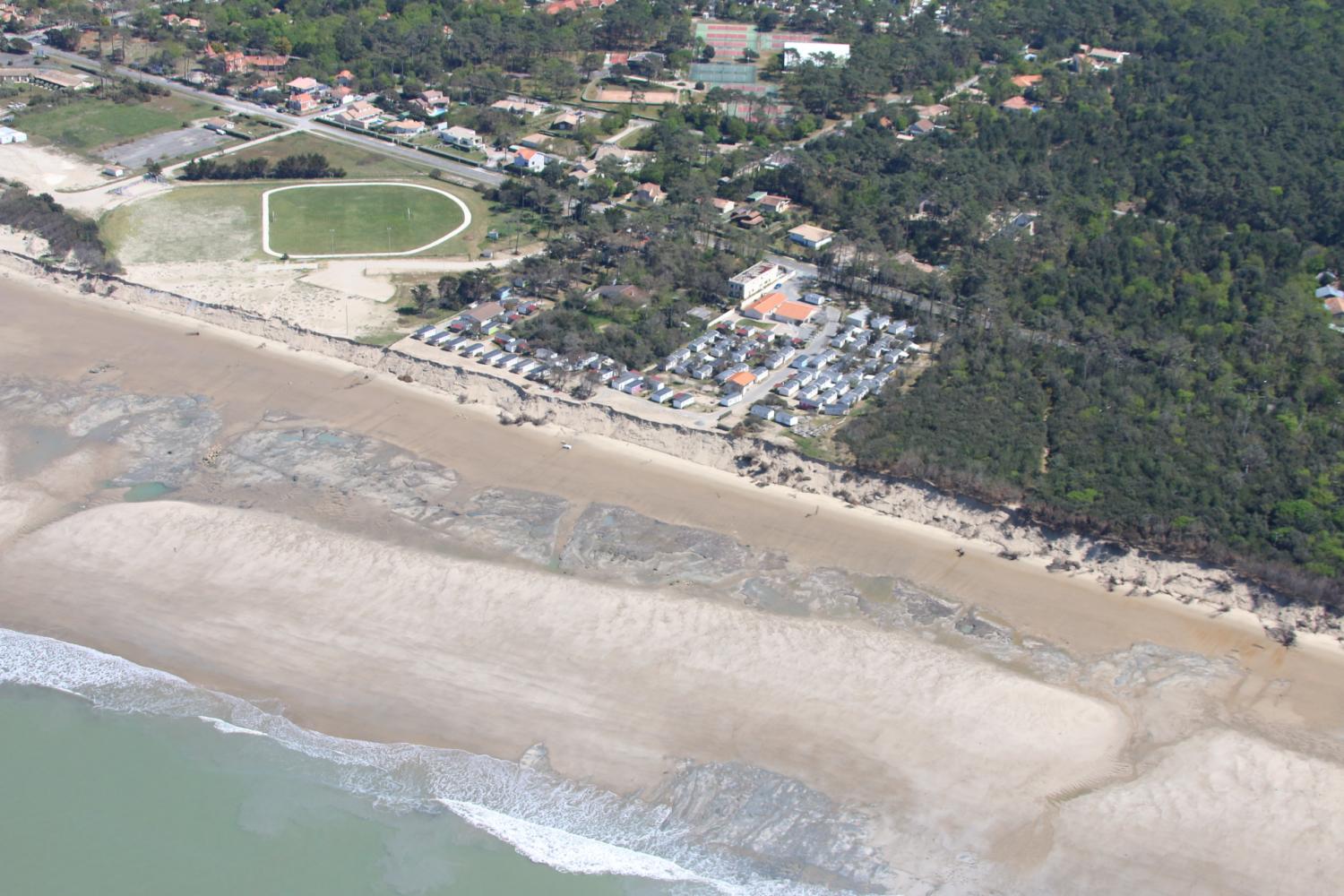 Vue aérienne plage Sud de Soulac 