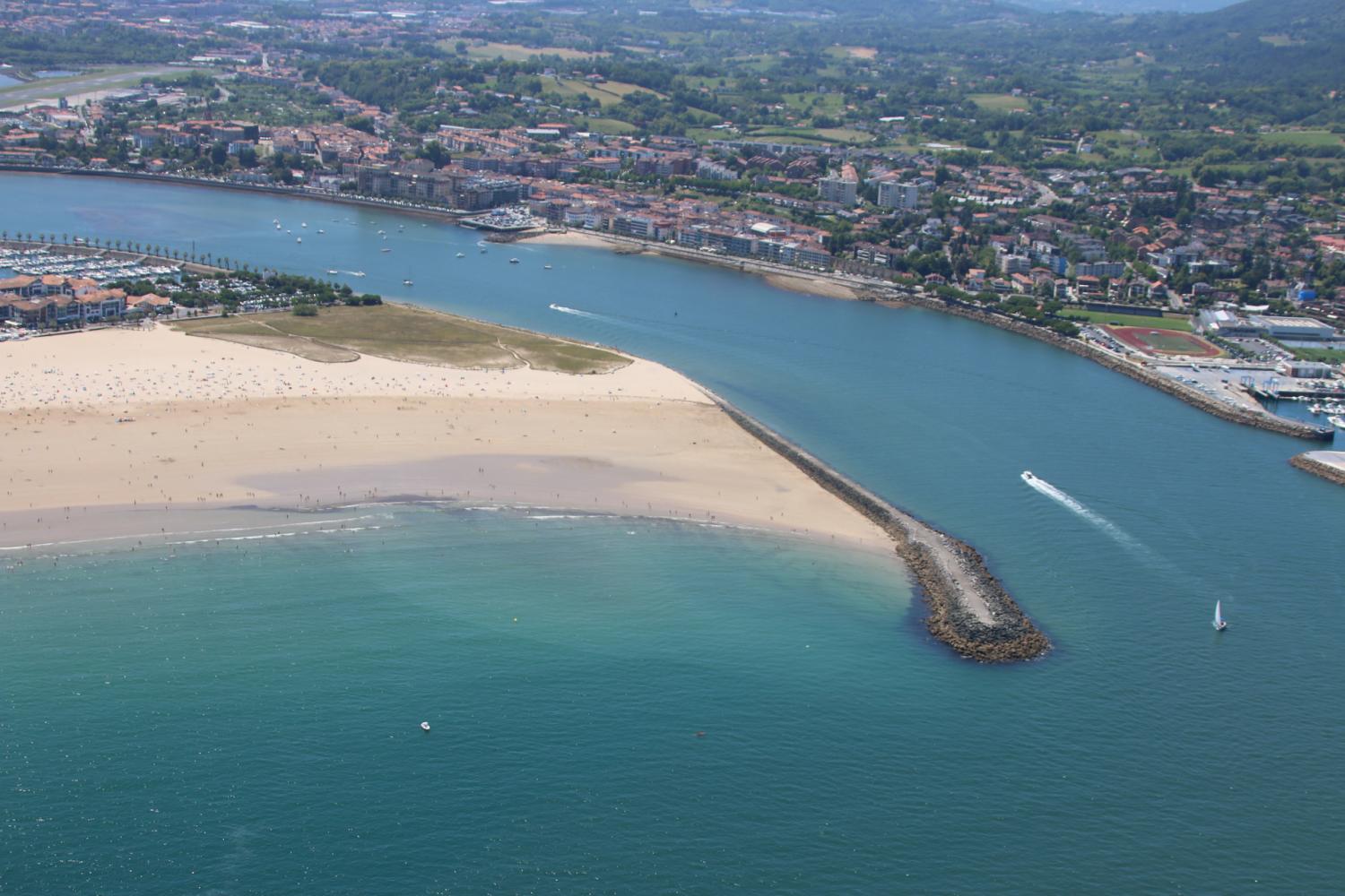 Vue aérienne Grande Plage d'Hendaye