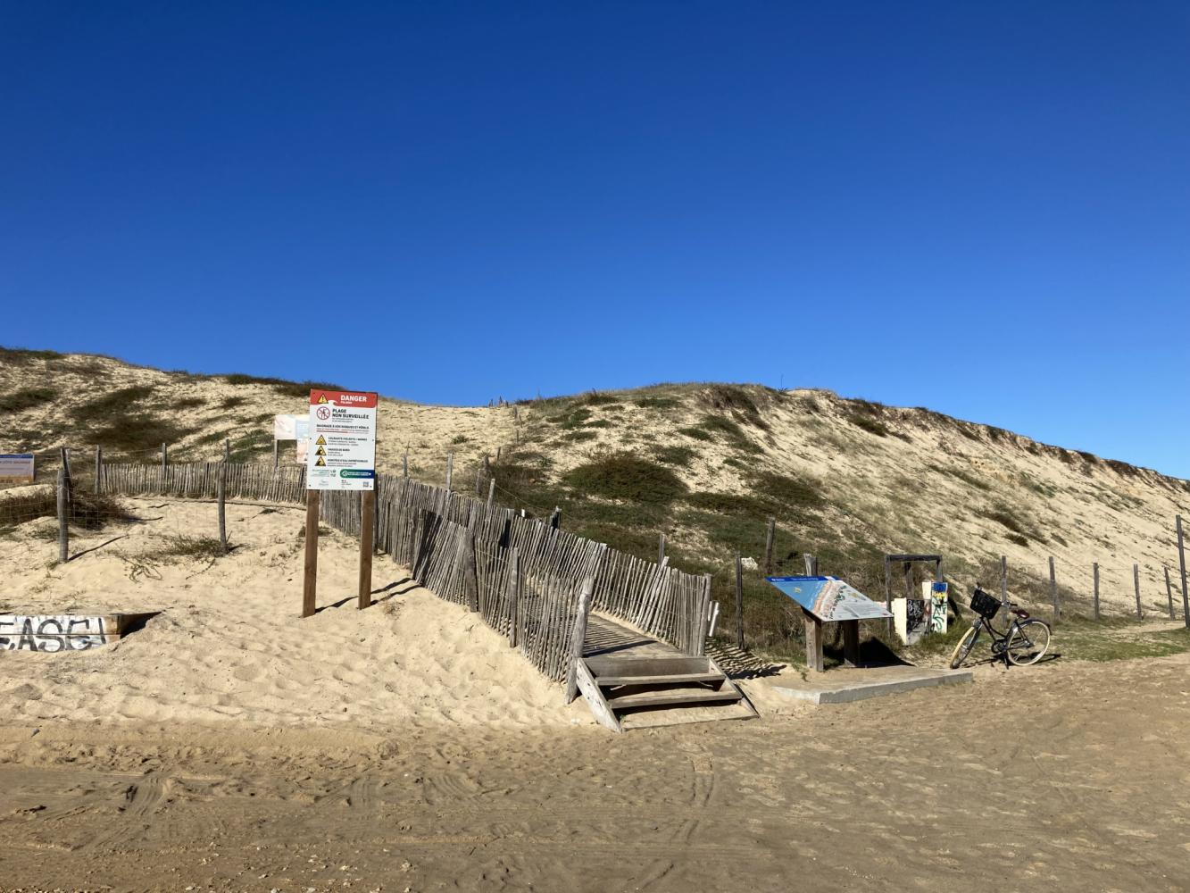 Accès piéton à la Plage de la Gravière-Avant travaux