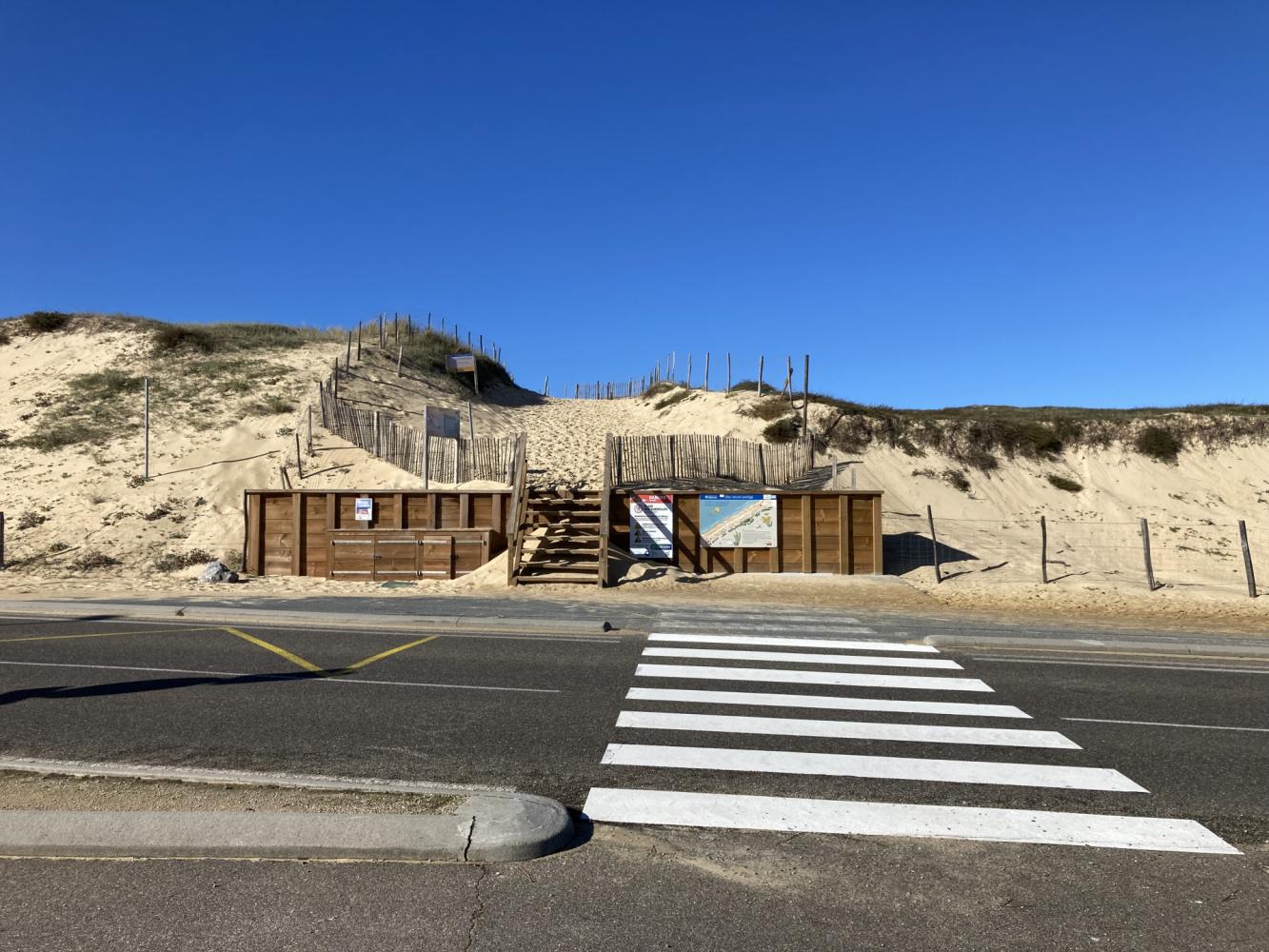 Accès principal Plage Naturiste Hossegor - Avant travaux