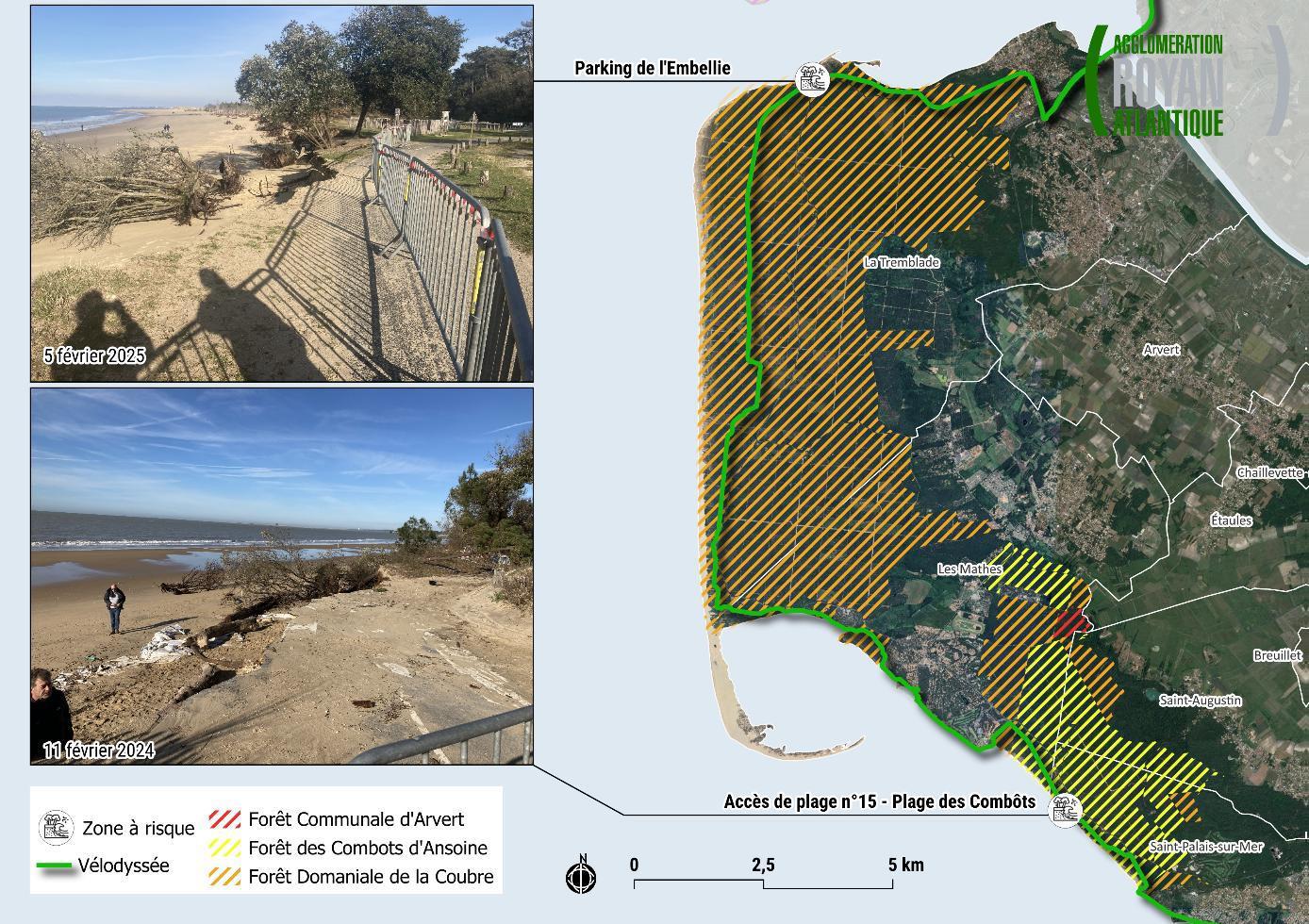 Carte de localisation des zones à risques et des massifs forestiers