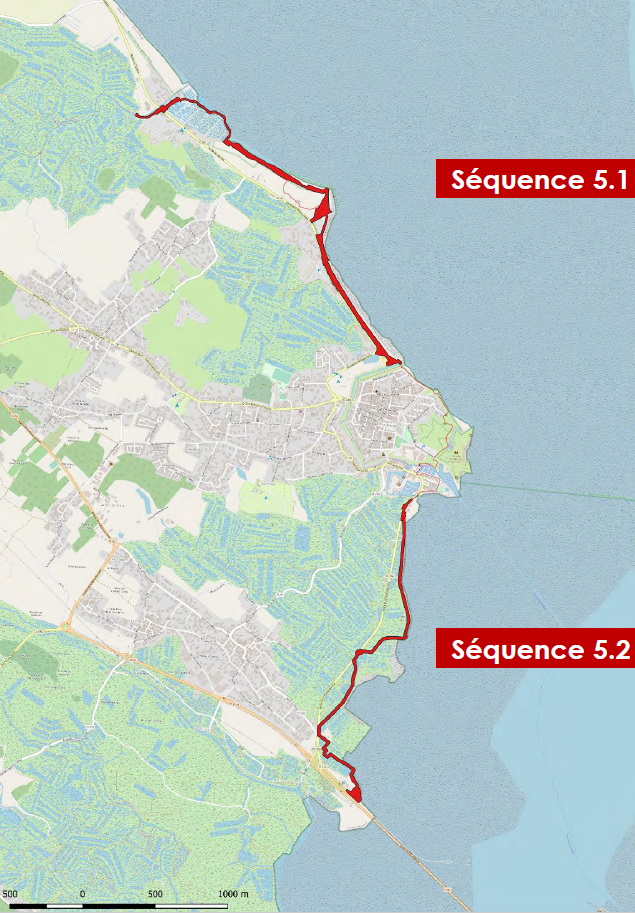 Carte tracé sentier littoral Oléron @ADP