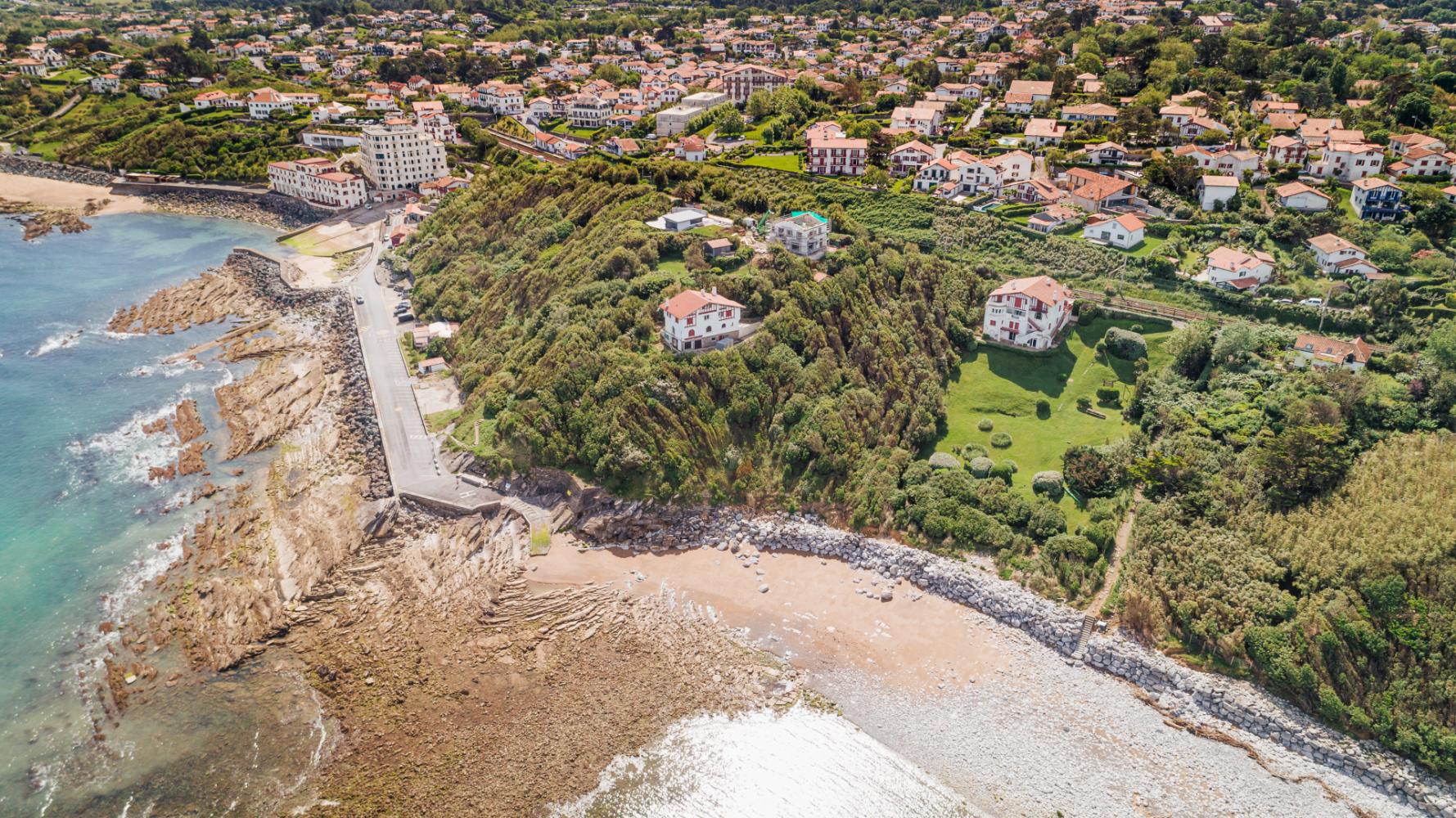 Vue aérienne du linéaire côtier de Guethary - 2020