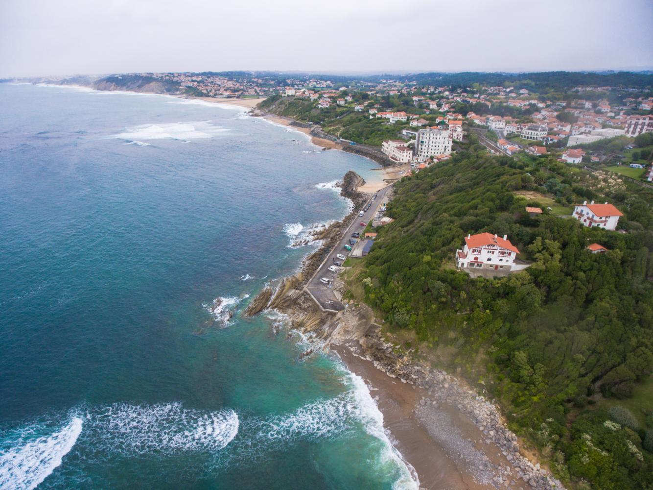 Vue aérienne du linéaire côtier de Guethary - 2020