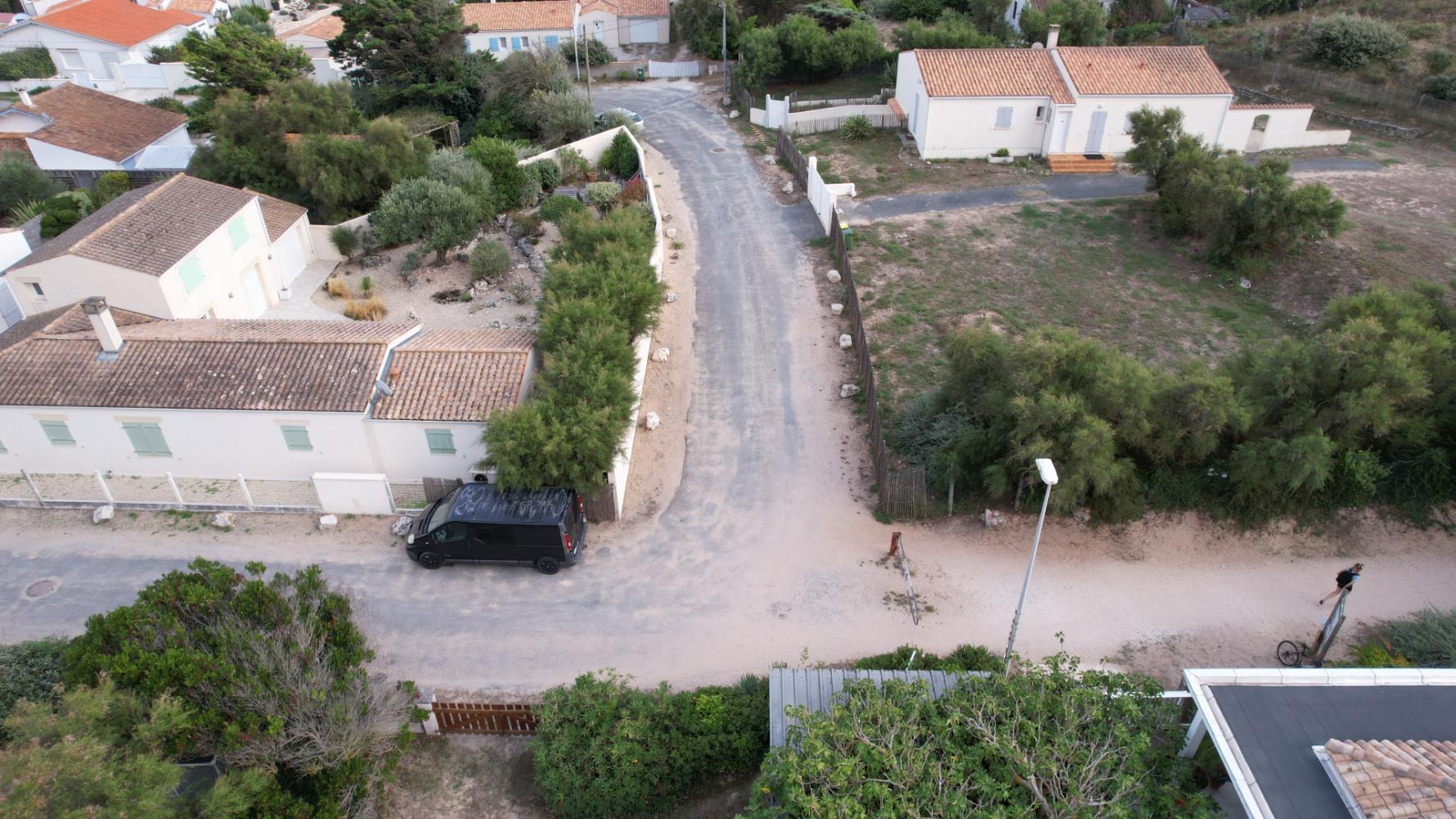 Vue drone accès nord et sud - Grande Plage Domino