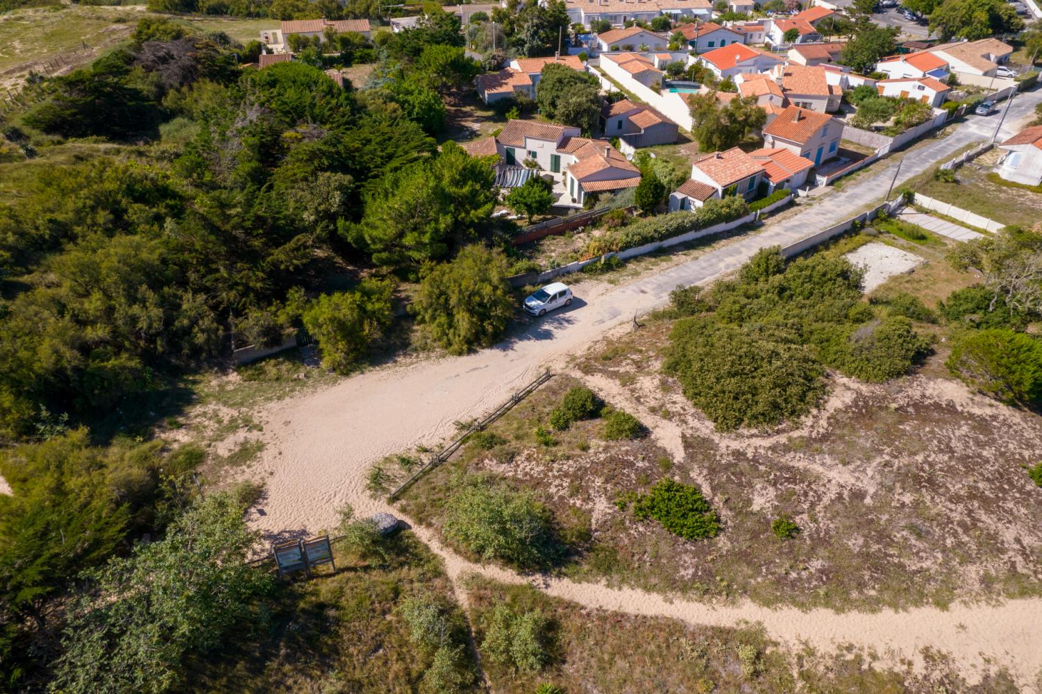 Vue drone depuis l'océan - Grande Plage Domino