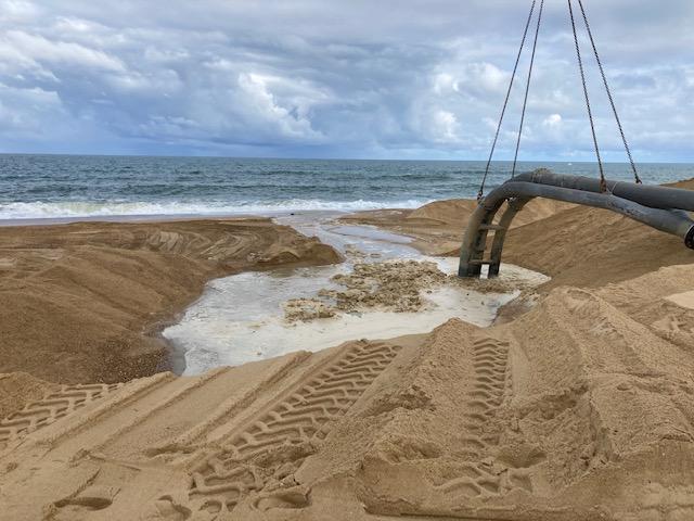 Pompage hydraulique sur la plage Notre-Dame