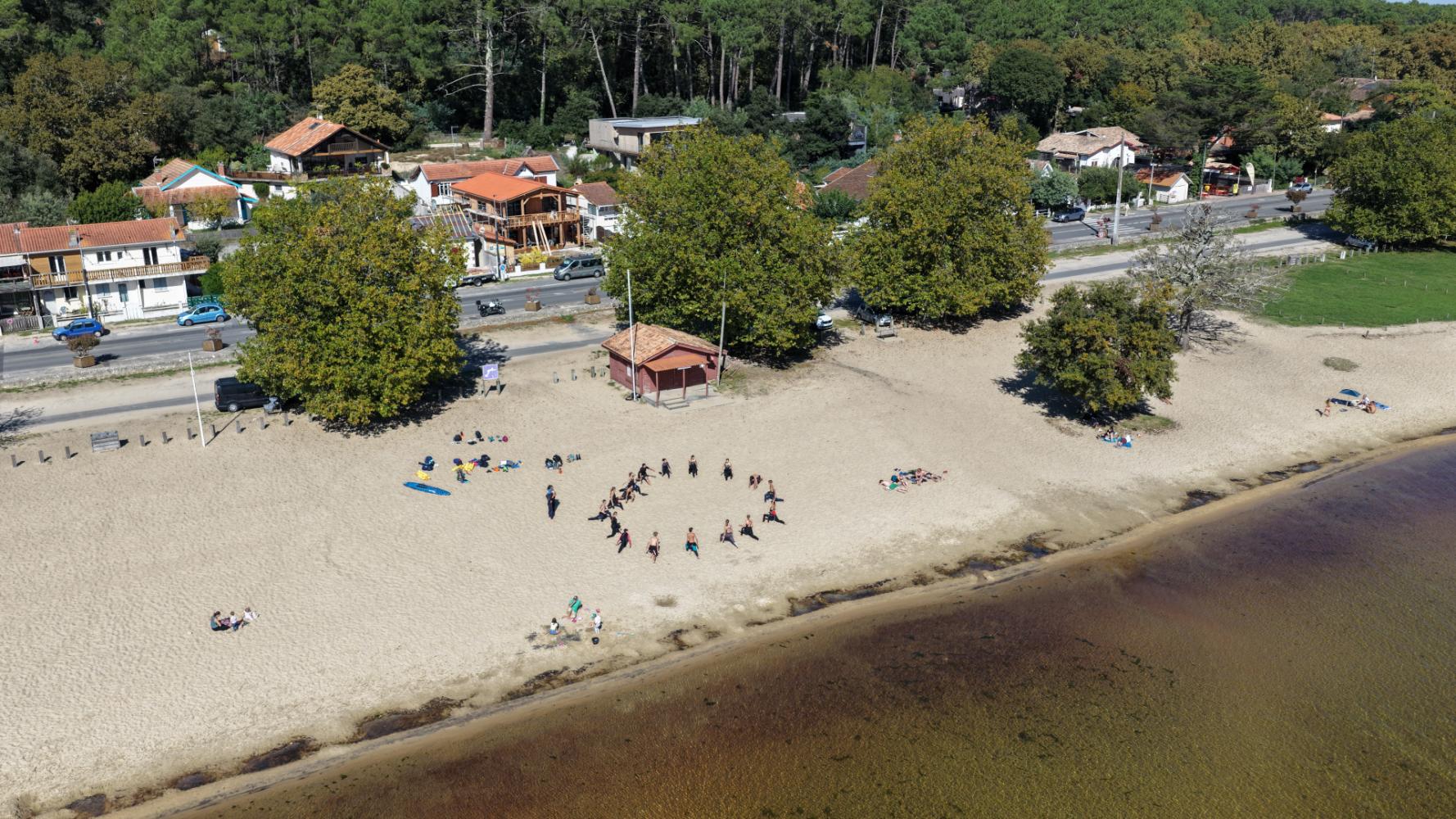 Vue aérienne de la plage du Moutchic - Avant travaux 