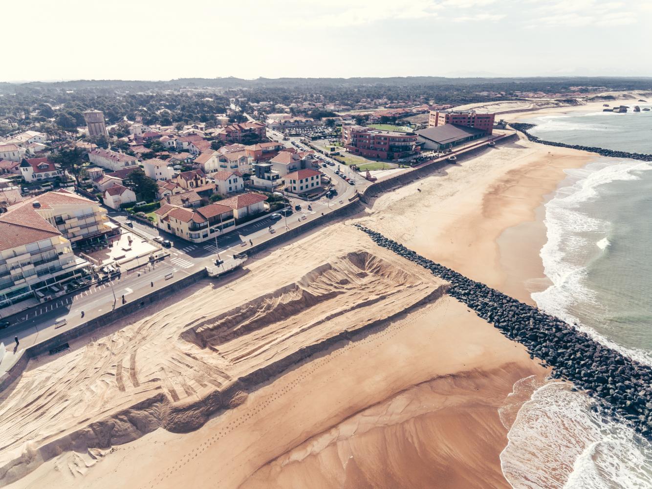 Plage centrale et plage du Prévent - rechargements sableux