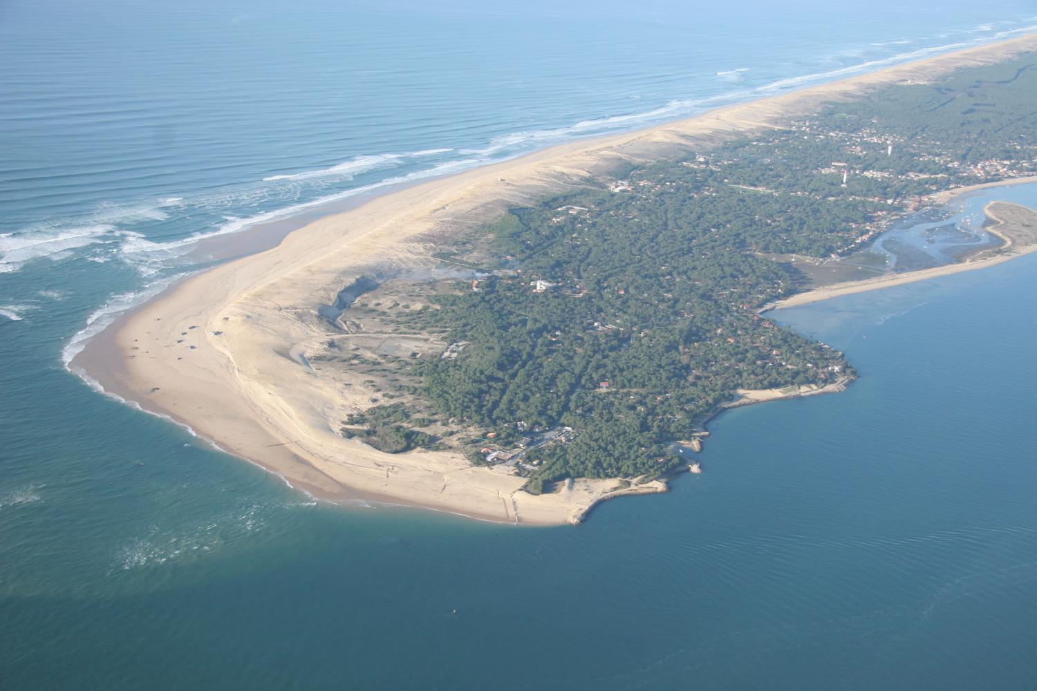 Vue aérienne de la Pointe du Cap Ferret 