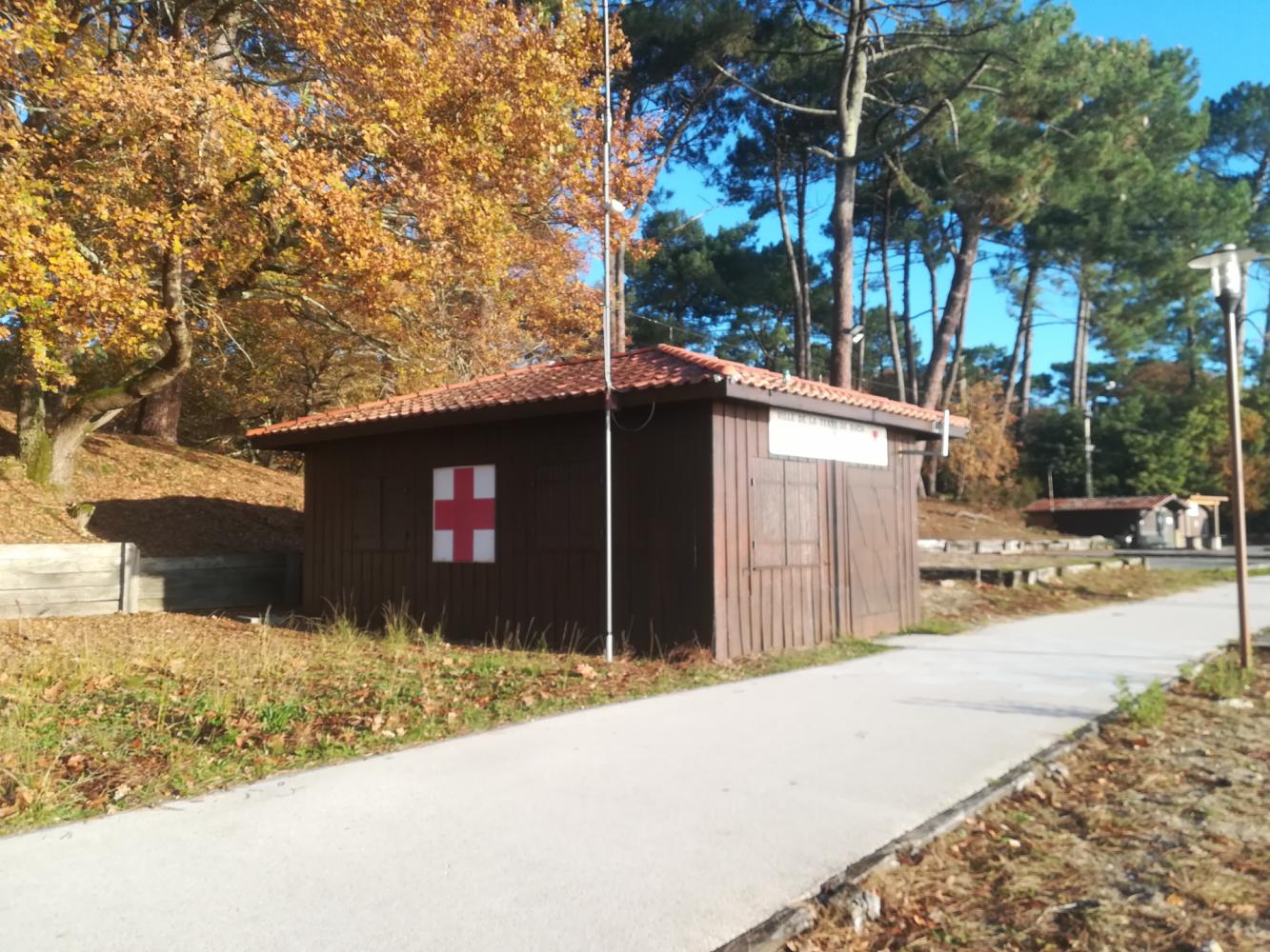 Poste de secours Plage de Cazaux Avant incendie