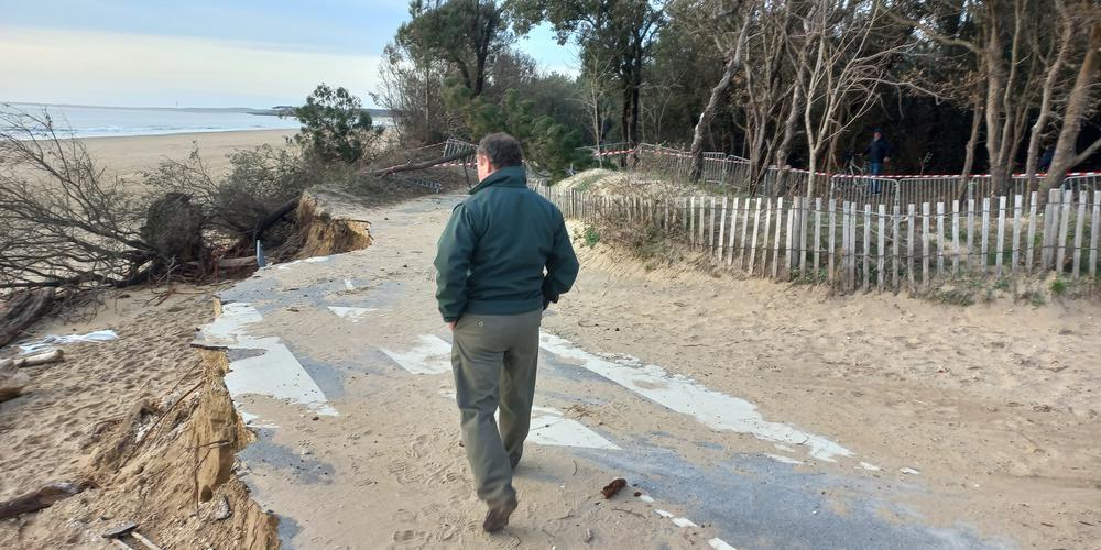 Rupture de la Vélodyssé 2024 au niveau de la plage des Combots