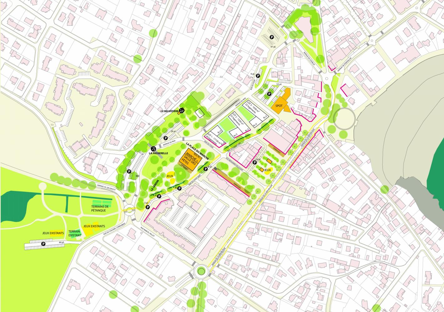 Scénario alternatif d'aménagement du centre ville