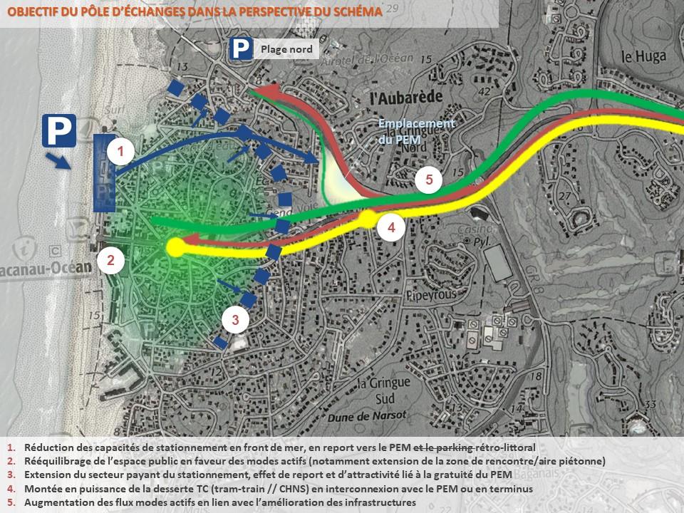 Plan d'ensemble Schéma des Mobilités de Lacanau