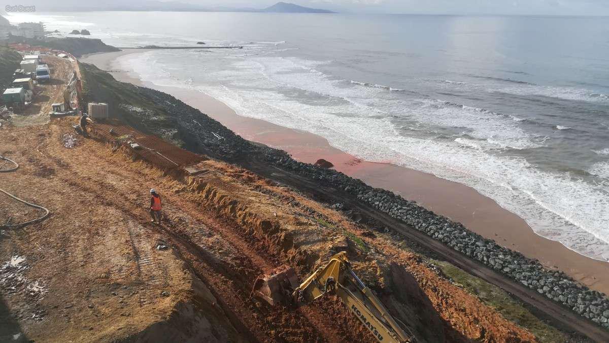 Travaux Côte des Basques 