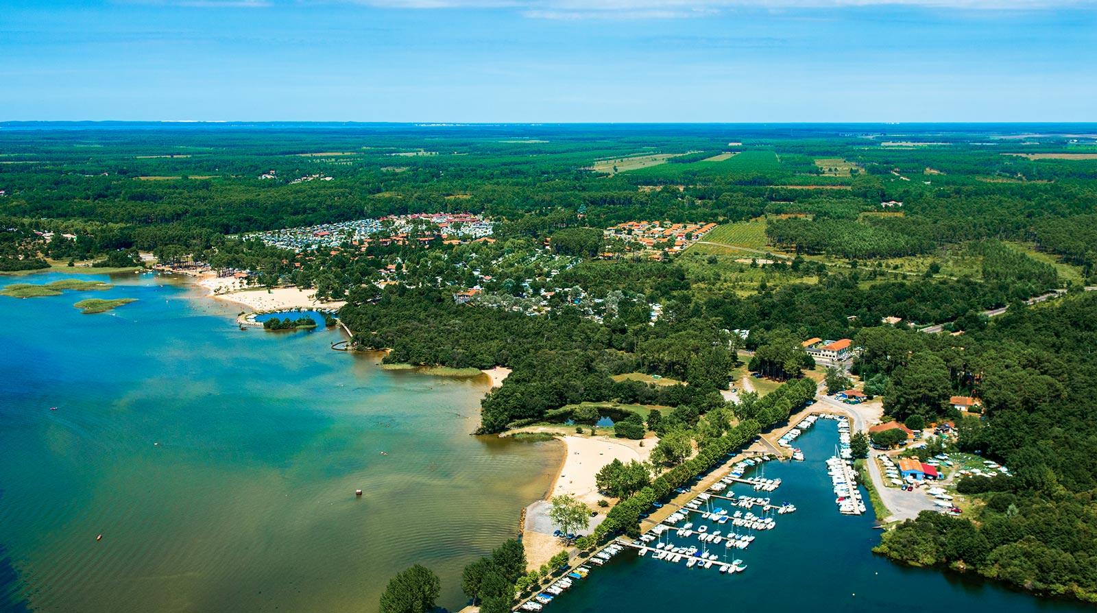 Vue aérienne secteur du lac de Parentis