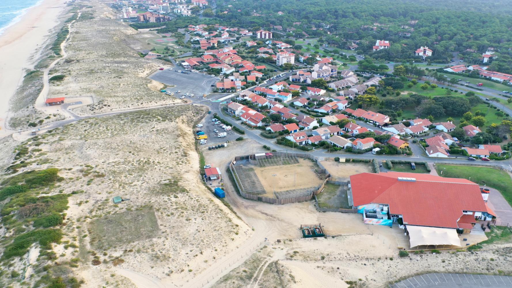 Vue aérienne de l'ensemble du secteur de projet 