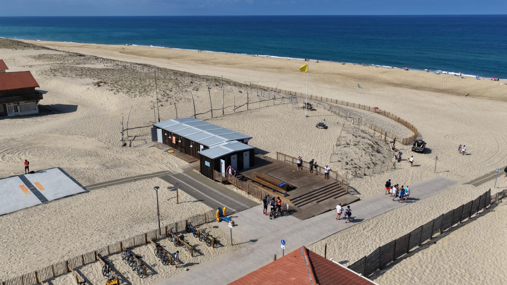Vue aérienne de la nouvelle tête de plage de Saint Girons PLage