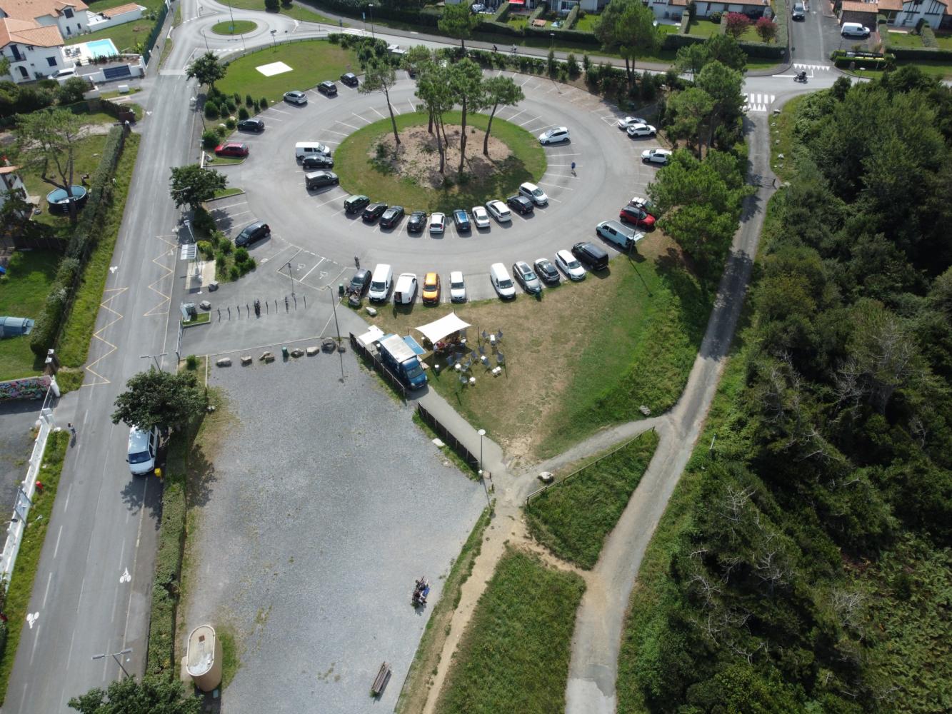 Vue aérienne parking Lafitenia