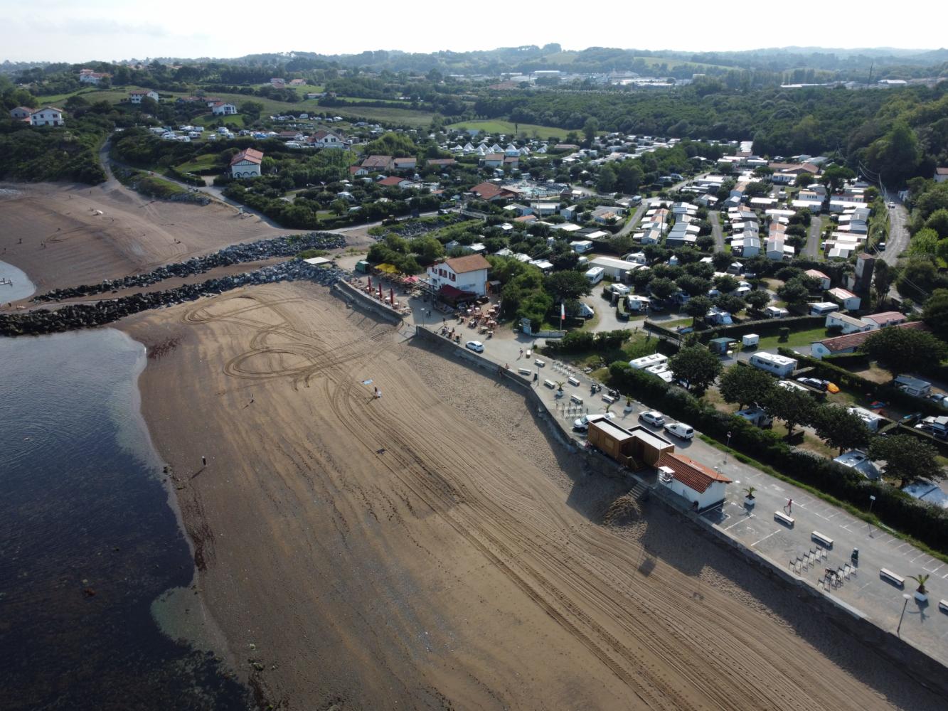 Vue aérienne du perré d'Erromardie