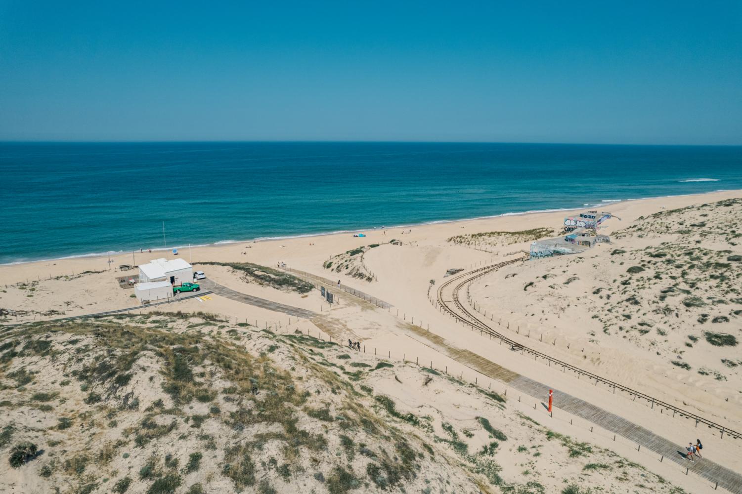 Vue aérienne tête de plage Horizon Avant travaux